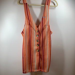 Free People Tank Top Sunset Color stripes NWT! M